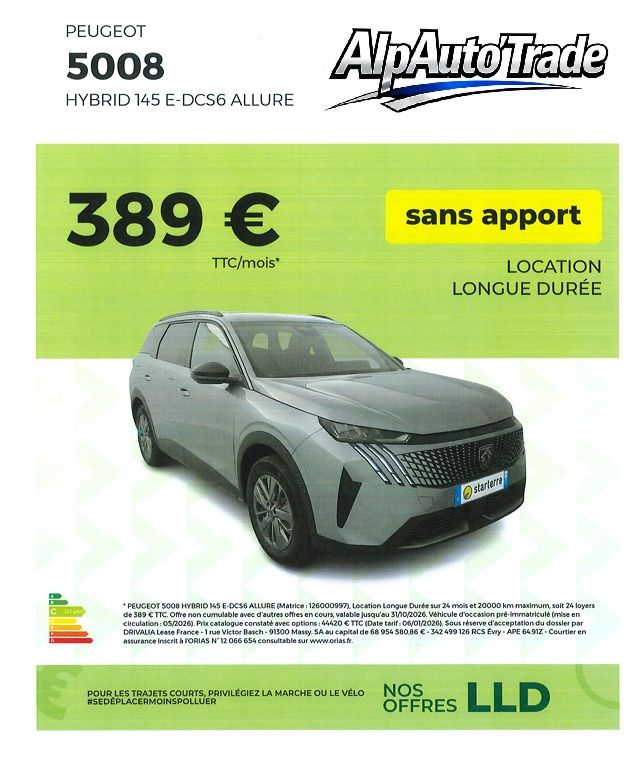 PEUGEOT 5008 HYBRID 145 E-DCS6 ALLURE 2026