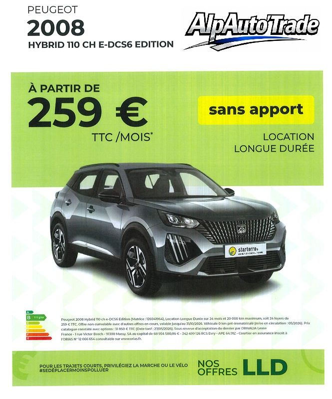 PEUGEOT 2008 HYBRID 110CV E-DCS6 EDITION 2026