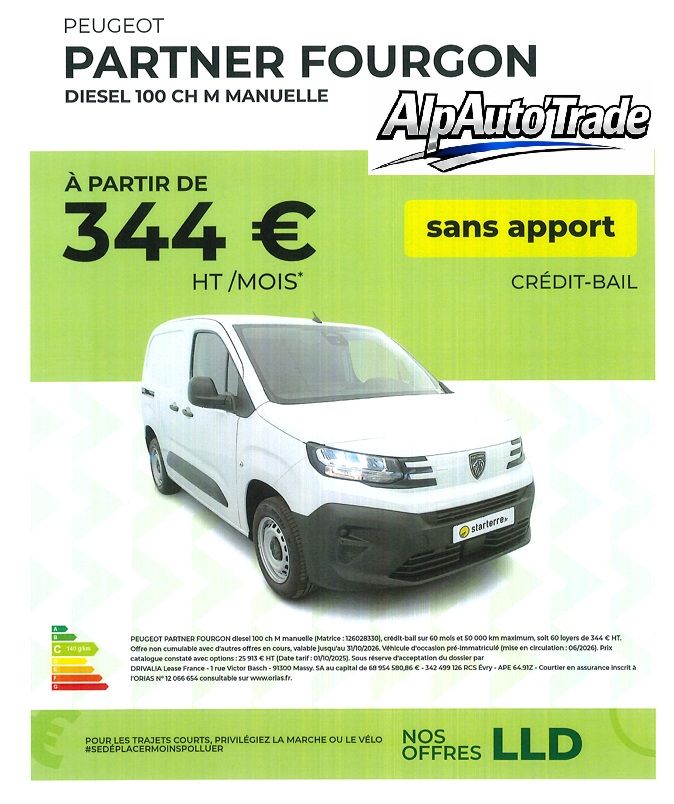 PEUGEOT PARTNER DIESEL 100CV M MANUEL 2026